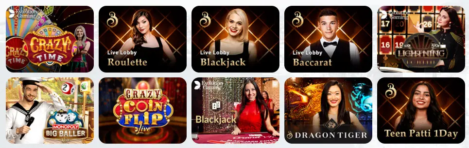 Juegos de casino en vivo BET90 CASINO